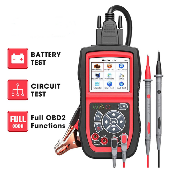 Autel AutoLink AL539B 3-in-1 Code Reader Battery Tester Avometer
