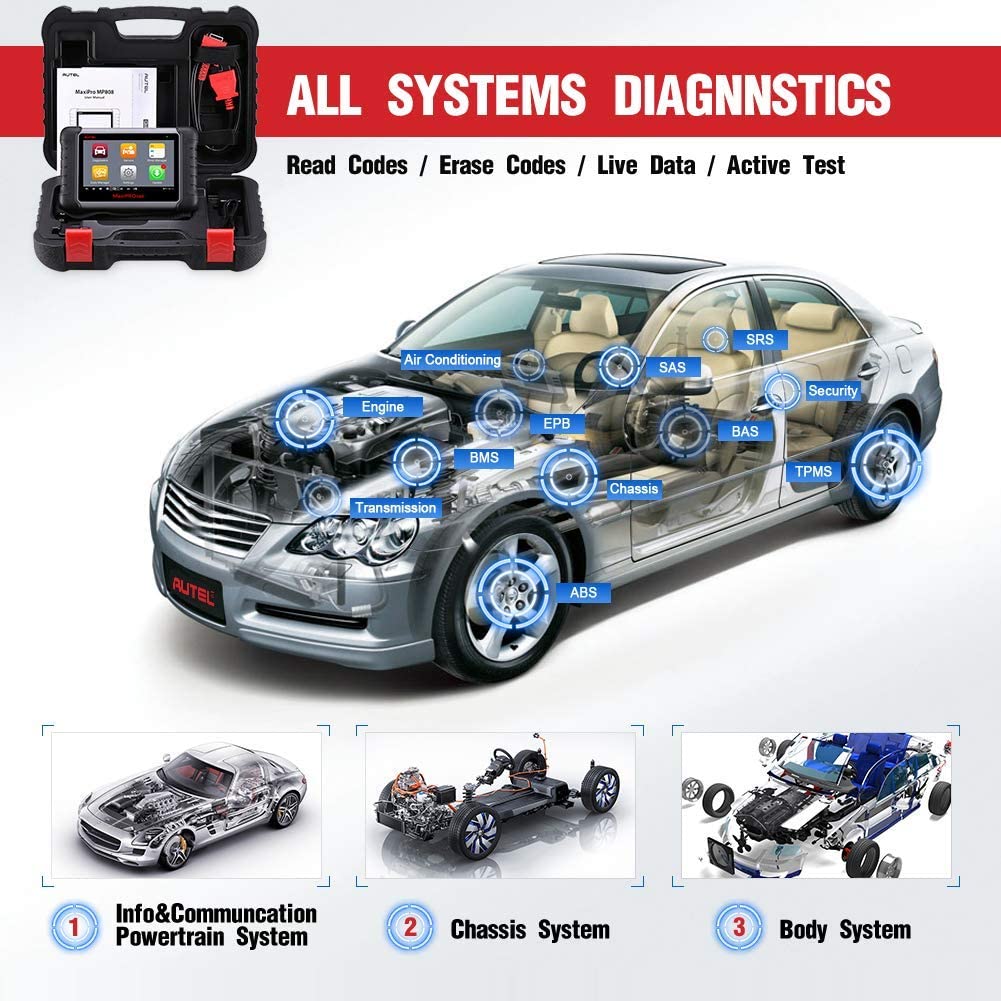 Autel MaxiPRO MP808 Same Functions as Autel MP808K/MS906/DS708 | MP808Kit(Same as DS808k)