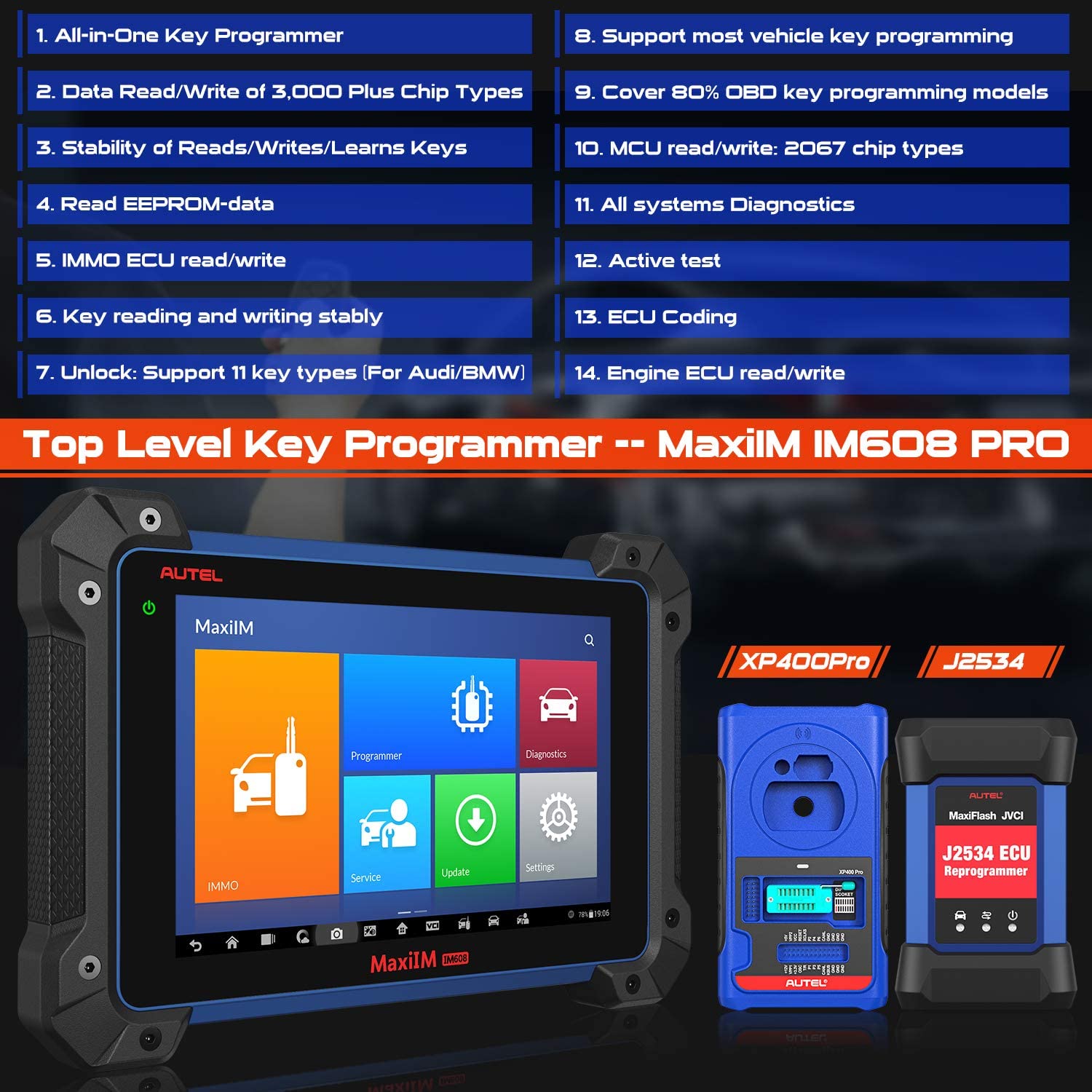 Autel MaxiIM IM608 PRO with APB112 + G-box2 + IMKPA