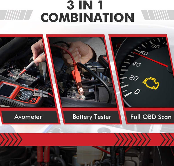 Autel AL539B OBD2スキャナー 3イン1 コードリーダー バッテリーテスター アボメーター 12ボルトバッテリー用 OBDII診断 回路始動＆充電システムテスト Autel AL539B OBD2 Scanner 3-in-1 Code Reader Battery Tester