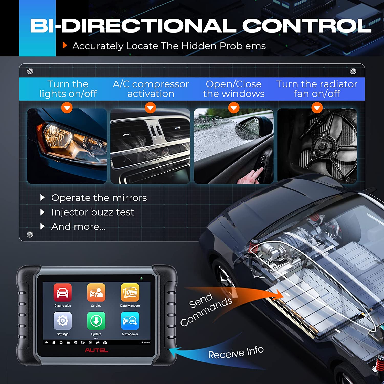 Autel Scanner MP808S Bidirectional Scan Tool