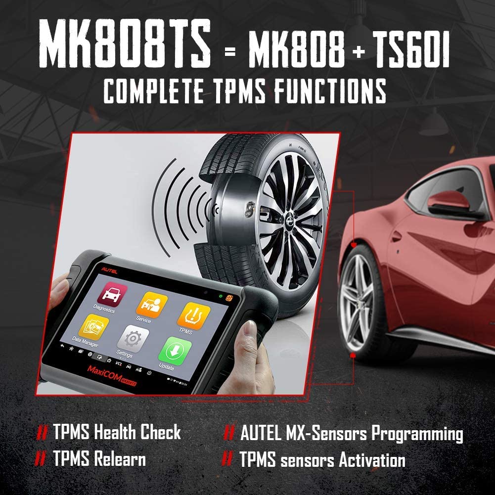 Autel MaxiCOM MK808TS TPMS Scanner with Complete TPMS and Sensor Programming