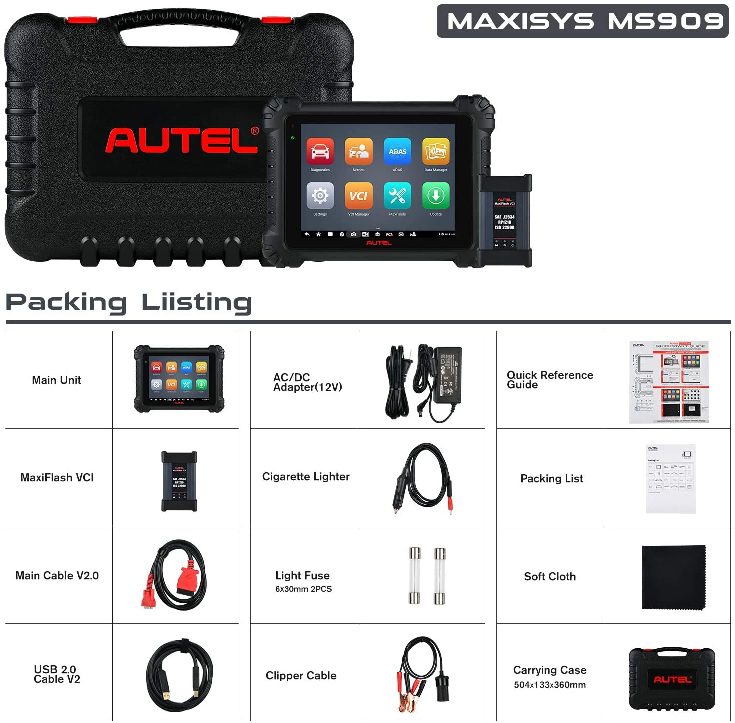 Autel MaxiSys MS909 Bi-Directional Control Diagnostic Tool / MS909 EV
