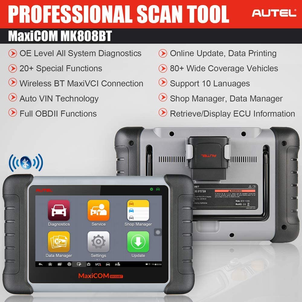 Autel MaxiCOM MK808BT Upgraded Ver. Of MK808 MX808