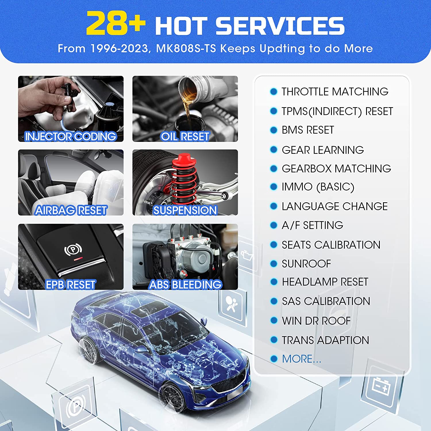 Autel MaxiCOM MK808S-TS - Upgrade of MK808TS/MK808BT/TS601