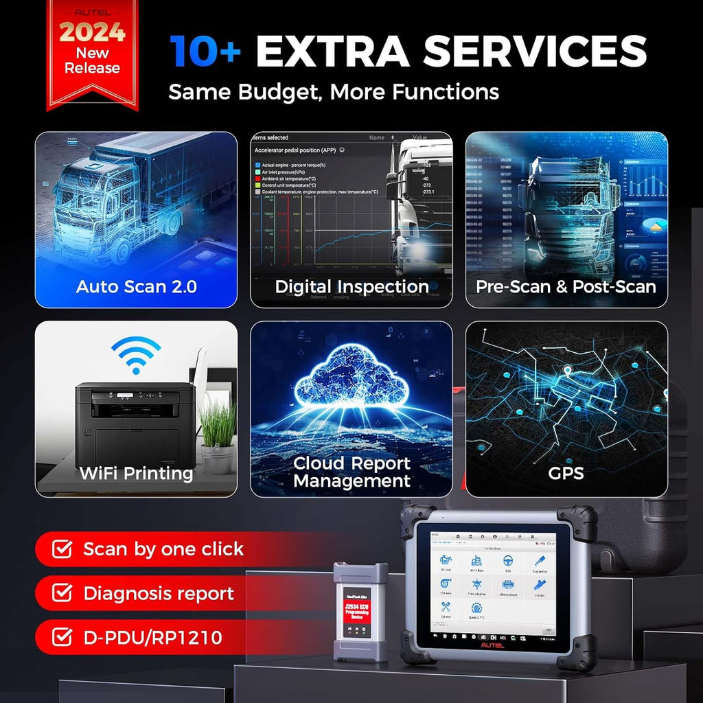 Autel MaxiSys MS908CV II 2024 Heavy Duty Truck Scanner Upgrade of MS9